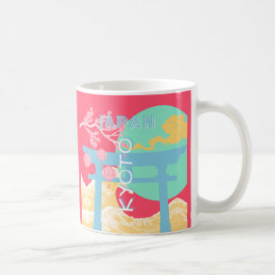 Kyoto Japan Retro Travel Art Koffiemok