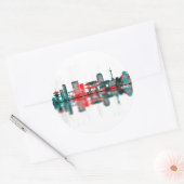 Kyoto Japan Skyline Ronde Sticker (Envelop)