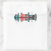 Kyoto Japan Skyline Ronde Sticker (Tas)