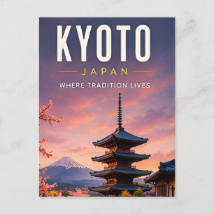 🏯 Kyoto Japan Tijdloze Tempel Huisdecoratie 🌸 Briefkaart