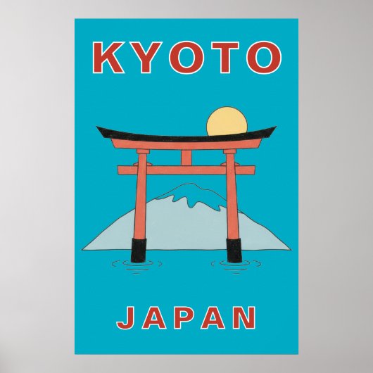Kyoto Japan Torii Gate Art Minimalist Travel Poster (Voorkant)