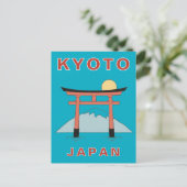 Kyoto Japan Torii Gate Minimalist Travel Briefkaart (Staand voorkant)