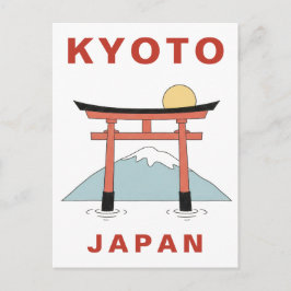 Kyoto Japan Torii Gate Minimalist Travel Briefkaart
