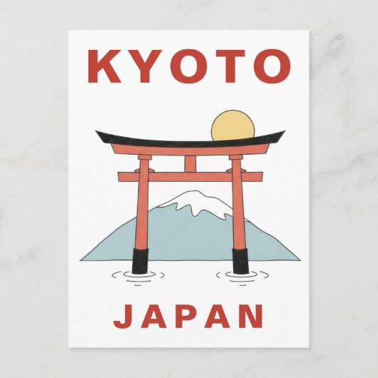 Kyoto Japan Torii Gate Minimalist Travel Briefkaart (Voorkant)
