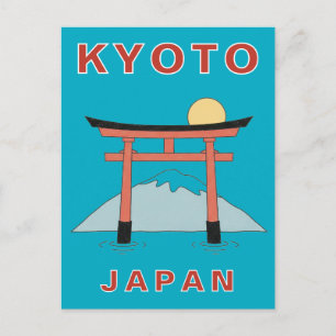 Kyoto Japan Torii-poort Minimalistische Reis Briefkaart