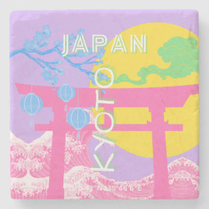 Kyoto Japan Travel Art Stenen Onderzetter