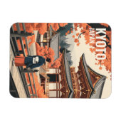Kyoto Japan Travel Autumn Temple Retro Personalize Magneet (Horizontaal)