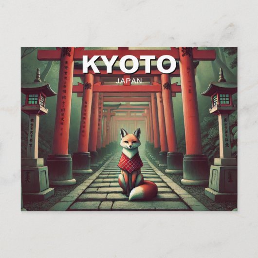 Kyoto Japan Travel Fushimi Inari Taisha Briefkaart (Voorkant)