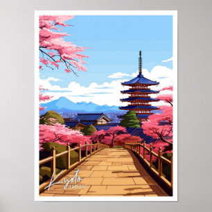 Kyoto Japan Travel illustratie Poster