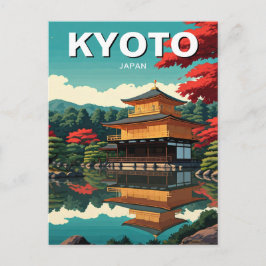 Kyoto Japan Travel Kinkakuji Golden Pavilion Briefkaart