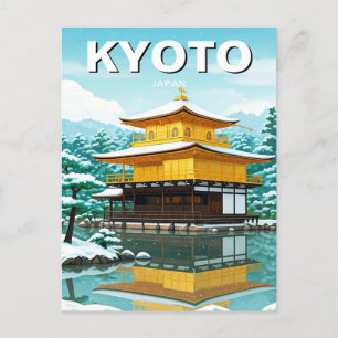 Kyoto Japan Travel Kinkakuji Golden Pavilion Briefkaart