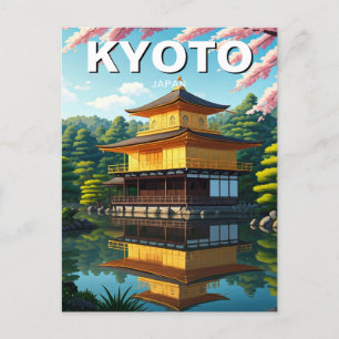 Kyoto Japan Travel Kinkakuji Golden Pavilion Briefkaart