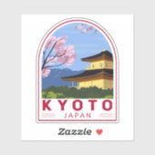 Kyoto Japan Travel Retro Travel Embleem Sticker (Vel)