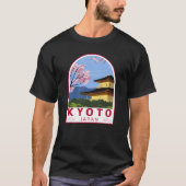 Kyoto Japan Travel Retro Travel Embleem T-shirt (Voorkant)