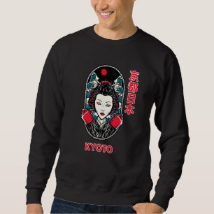 Kyoto Japan Trippy Geisha met blauwe ogen Japans Trui