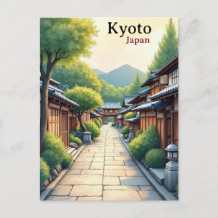 Kyoto Japan Vintage Beroemde Reisbestemming Briefkaart