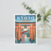 Kyoto Japan Vintage Beroemde Reisplaats Briefkaart (Staand voorkant)