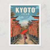 Kyoto Japan Vintage Beroemde Reisplaats Briefkaart (Voorkant)