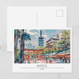 Kyoto Japan Vintage Kunst Reizen Briefkaart