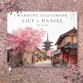 Kyoto Japan Watercolor Wedding Gastenboek