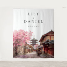 Kyoto Japan Wedding Photo Backdrop