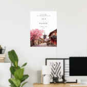 Kyoto Japan Wedding Welcome Sign Poster (Thuiskantoor)