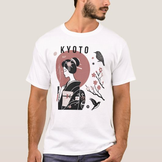 Kyoto Japanese Woman design T-shirt (Voorkant)
