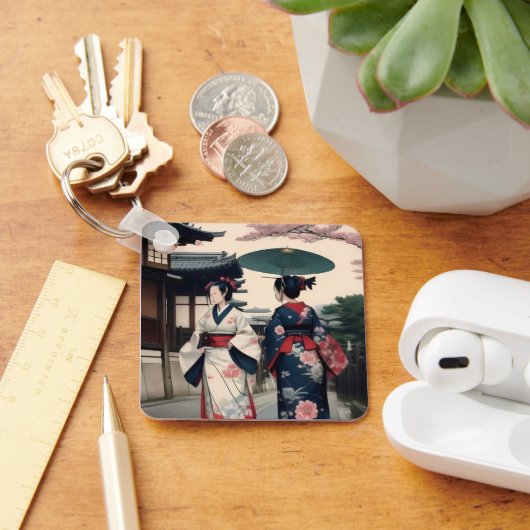 Kyoto Kimono Spring Walk Keychain (Bureau)