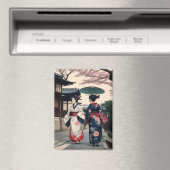 Kyoto Kimono Spring Walk Magnet (Insitu (Vaatwasser))