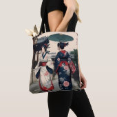 Kyoto Lente Wandel Kimono Boodschappentas Tote Bag (Dichtbij)