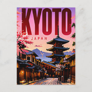 ⛩ Kyoto Moderne Stadslijn Stad Stijl ⛩ Briefkaart