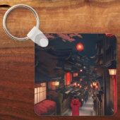 Kyoto Nachtlantaarn Wandel Sleutelhanger (Voorkant)