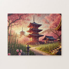 Kyoto Pagode Kersenbloesem & Bamboebos Legpuzzel