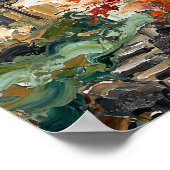 Kyoto Poster Luxe Abstracte Olie Schildering (Hoek)