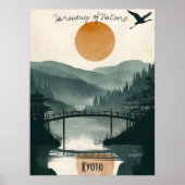 Kyoto Sereniteit - Zen Tuin Reflecties Poster (Voorkant)