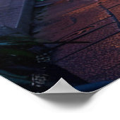 Kyoto Street at Dusk – Lantern Japanese Art Poster (Hoek)