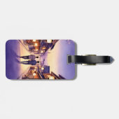 Kyoto vriendjes bij zonsondergang bagagelabel (Achterkant horizontaal)