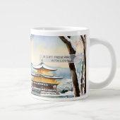 Kyoto Winter Waterverf Kunst - Mok (Rechts)