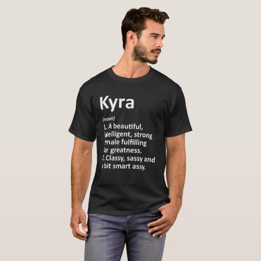KYRA Definition Persoonlijke Naam Funny Kerstmis T-shirt (Voorkant volledig)