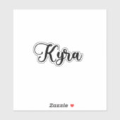 Kyra Naam - Handgeschreven kalligrafie Sticker (Vel)