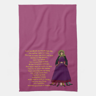 Kyra Sarakosti Lady Lent Lenten Kitchen Towel Theedoek