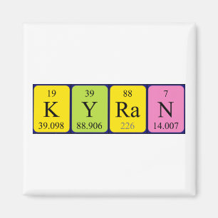 Kyran periodieke tabelnaam magnet