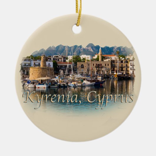 Kyrenia, Cyprus: Harbour Keramisch Ornament (Voorkant)