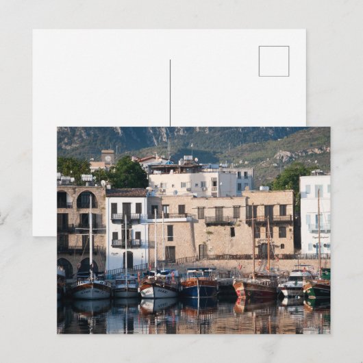 Kyrenia Oude Haven Noord-Cyprus Briefkaart (Voorkant / Achterkant)