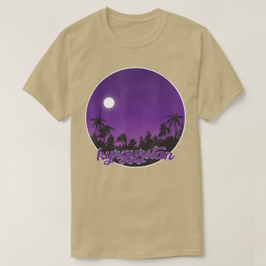 kyrgyzstan By night with Palms T-shirt (Design voorkant)