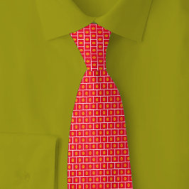 Kyrgyzstan Flag Brick Pattern Stropdas