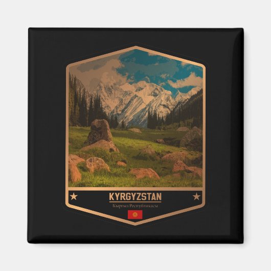 Kyrgyzstan Magneet (Voorkant)