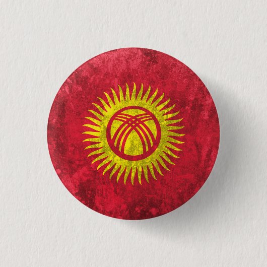 Kyrgyzstan Ronde Button 3,2 Cm (Voorkant)
