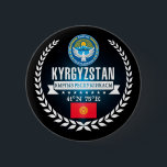 Kyrgyzstan Ronde Button 5,7 Cm<br><div class="desc">Kyrgyzstan</div>