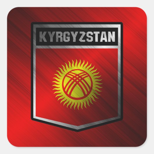 Kyrgyzstan Vierkante Sticker (Voorkant)